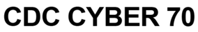 CDC Cyber 70
